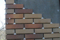 Укладка фасадной клинкерной плитки