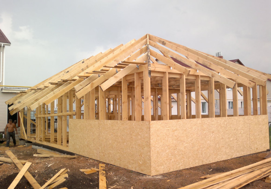 Возведение каркасного дома