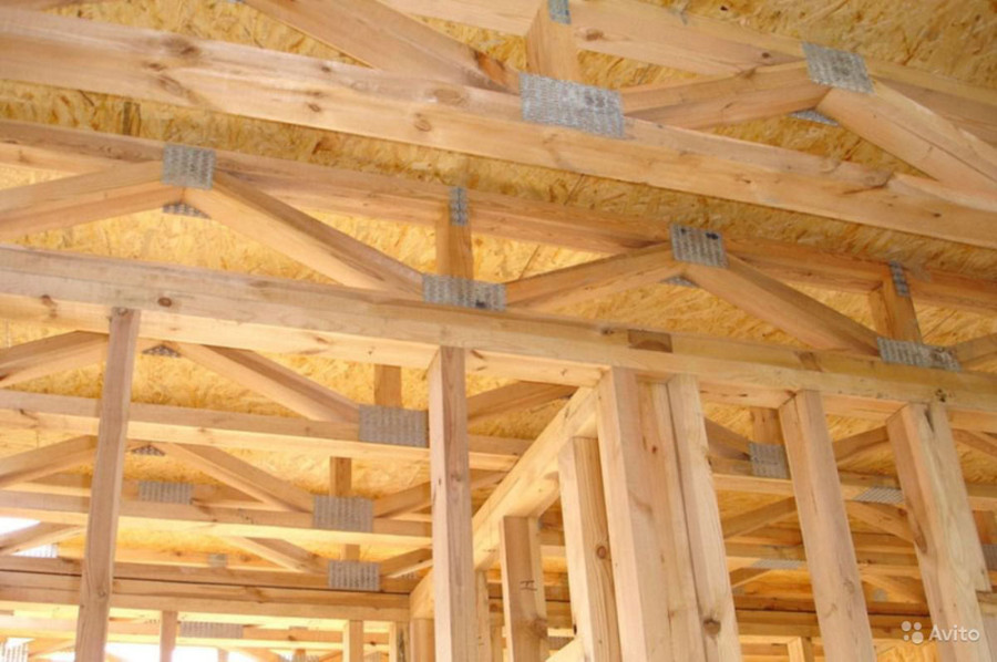 Каркас дома изнутри